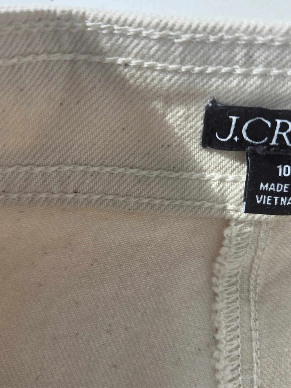 J. Crew Cream Mini Skort with Side Slit